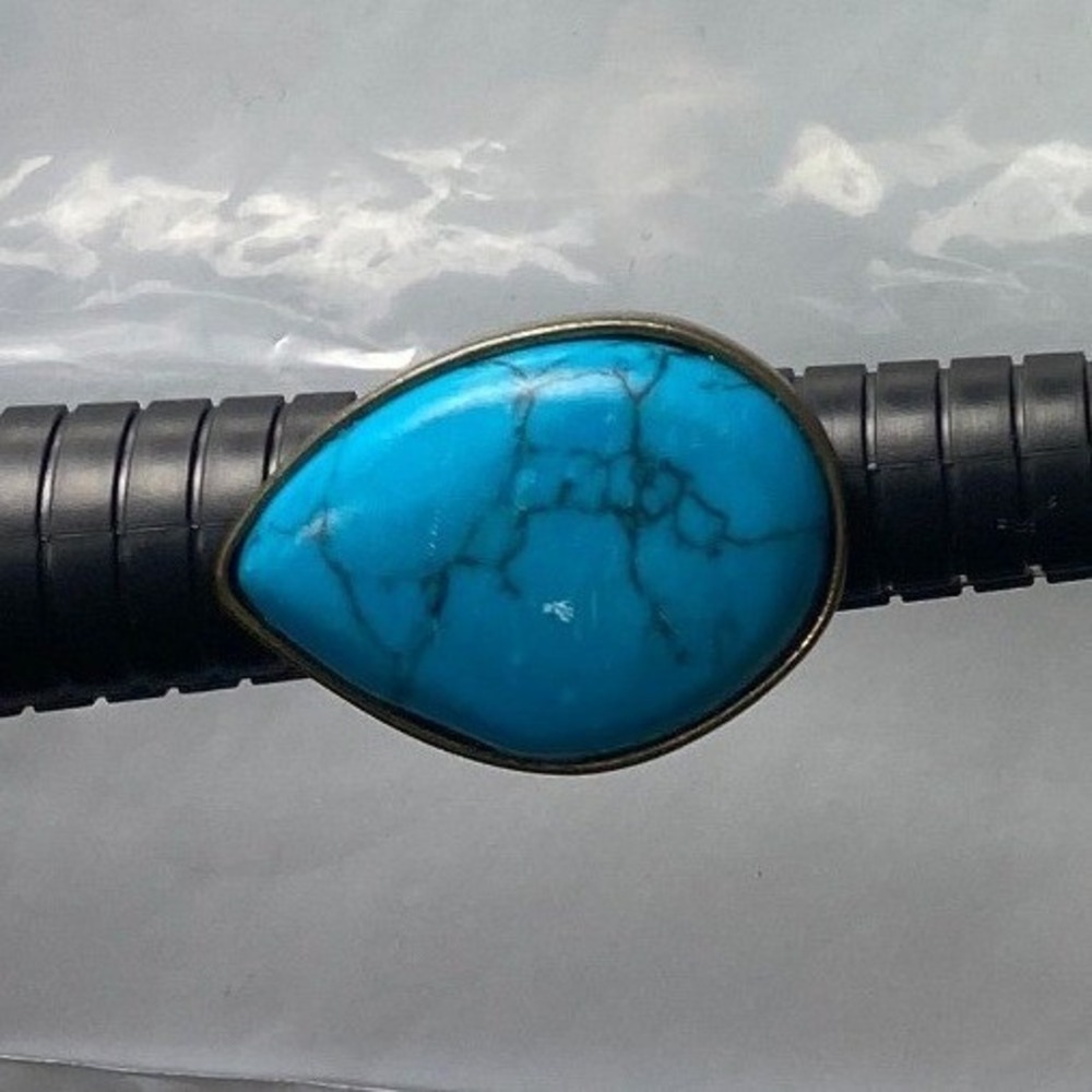 Teardrop Turquoise Gemstone‎ Bolo Tie Western Cowboy Style 7